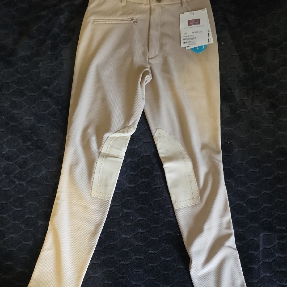 Women's Beige Riding Breech with Knee Patches